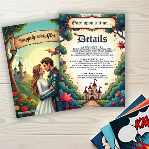Fairytale Once Upon A Time Castle Woodland Wedding Enclosure Card