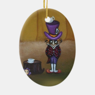 Fairytale Ornament Alice and The Mad Hatter