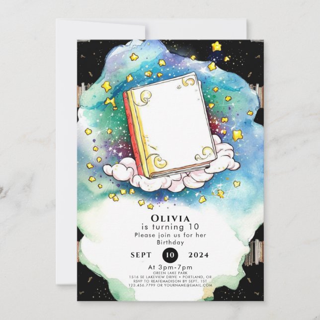Fairytale Pastel Storybook Birthday Invitation (Front)