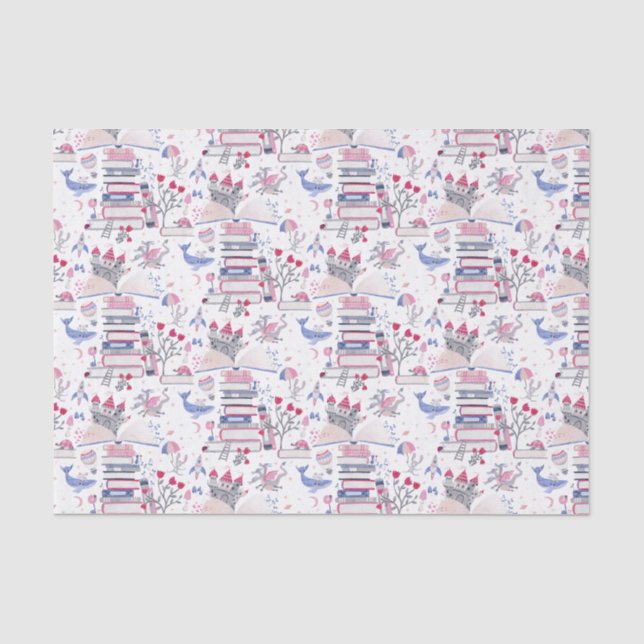 Fairytale Pop Up Book Castle White Tissue Paper (Front)