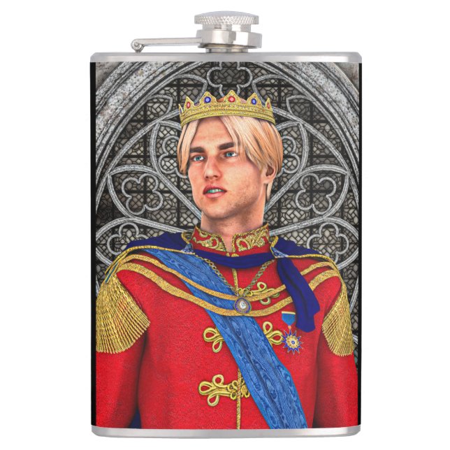 Fairytale Prince Hip Flask (Front)