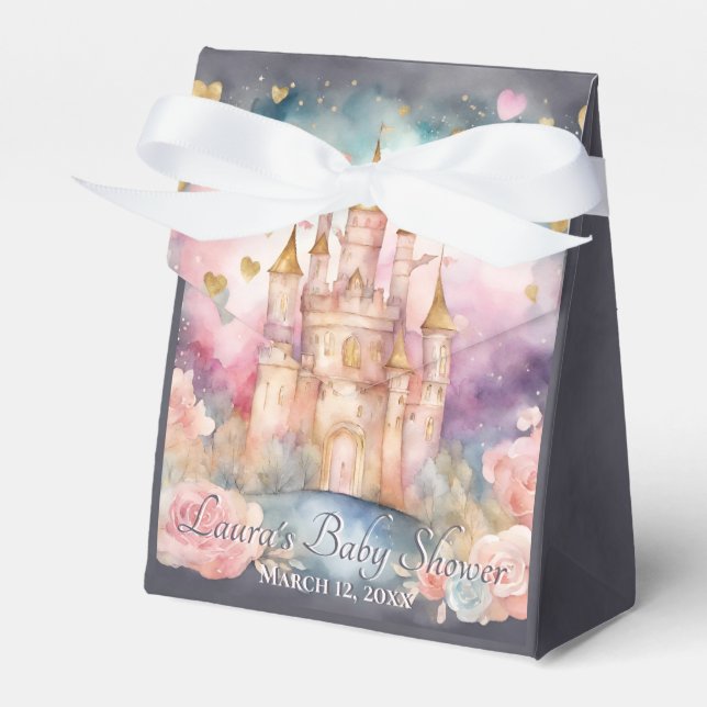 Fairytale Princess Baby Shower Favor Box (Front Side)