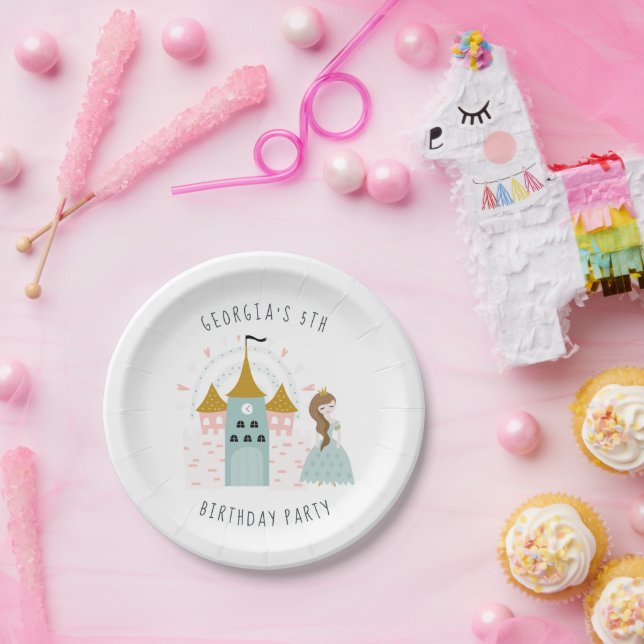 Fairytale Princess Birthday Party Paper Plates (Party)
