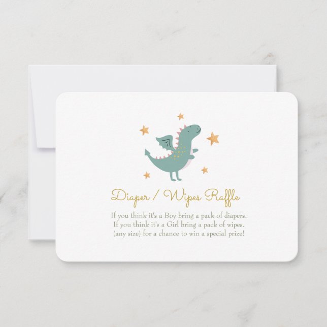 Fairytale Princess Diaper / Wipes Raffle Card (Front)