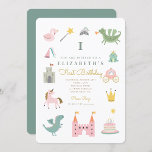 Fairytale Princess Dragon Birthday Invitation<br><div class="desc">This baby shower invitation with Princess and Dragon Fairytale is the sweetest birthday invitation ever.

You can customize your invitations by choosing from so many different paper types,  shapes and texts of your choosing to make it unique and special.</div>