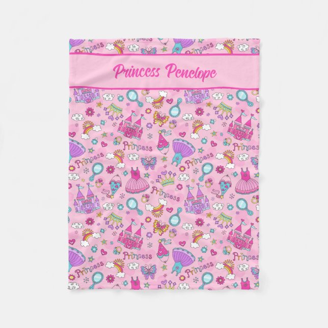 Fairytale Princess  Fleece Blanket (Front)