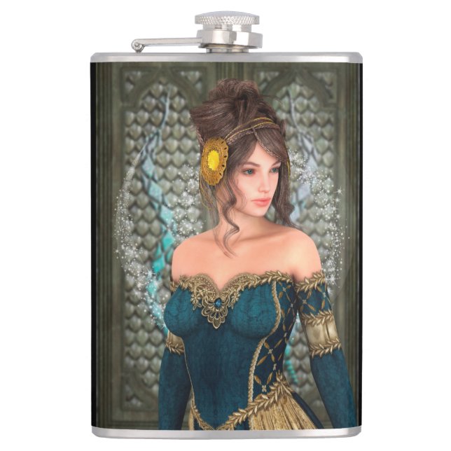Fairytale Princess Hip Flask (Front)