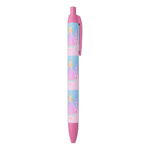 Fairytale Princess in Pink  Birthaday Party Black Ink Pen