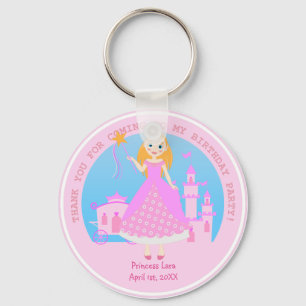 Fairytale Princess in Pink  Birthaday Party Keychain