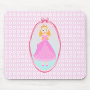 Fairytale Princess in Pink  Birthaday Party Mouse Pad