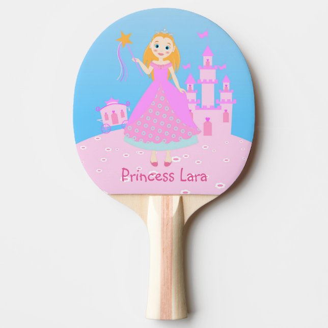 Fairytale Princess in Pink  Birthaday Party Ping Pong Paddle (Front)