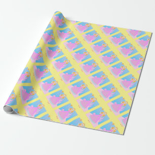 Fairytale Princess in Pink  Birthaday Party Wrapping Paper