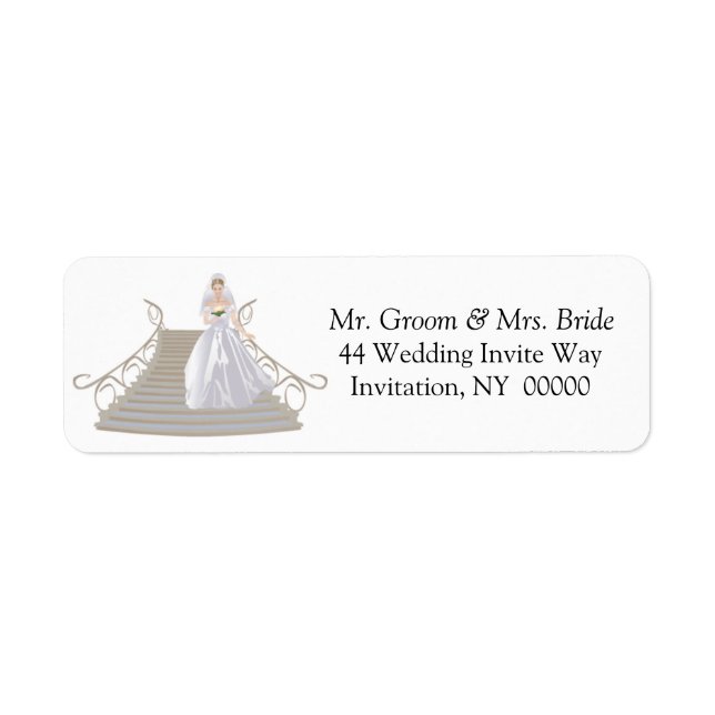 Fairytale Princess Invitation Return Address Label (Front)
