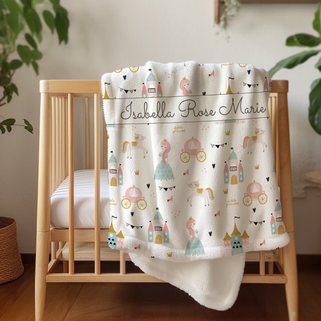 Fairytale Princess Pattern Sherpa Blanket (Creator Uploaded)