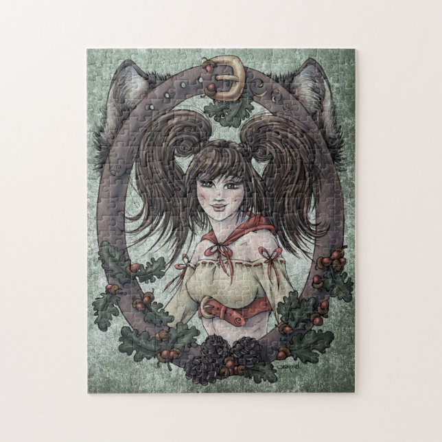 Fairytale "Red Riding Hood" Imaginaire Art Puzzle (Vertical)