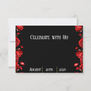Fairytale Red Roses Wedding Save The Date