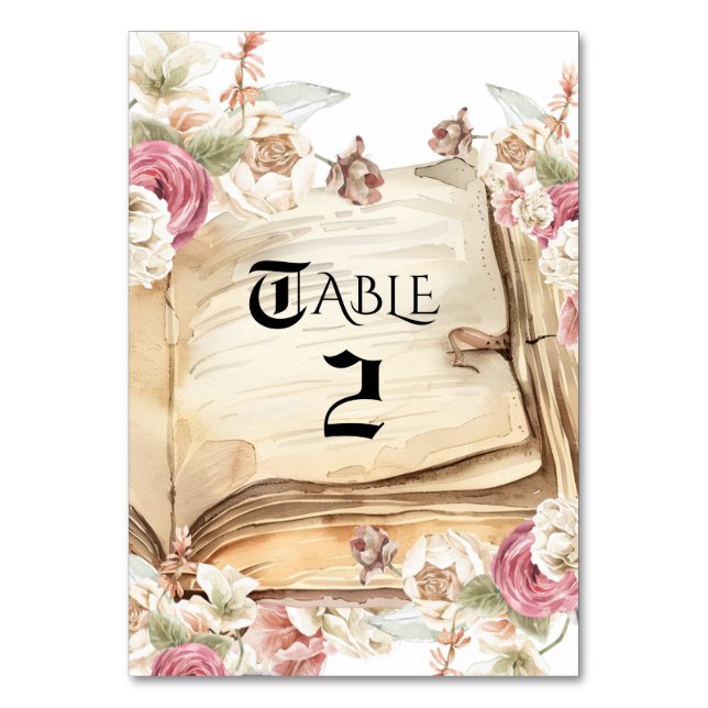 Fairytale Royal Baby Shower Table Number (Front)