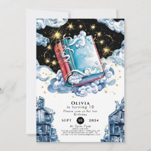 Fairytale Simple Enchanted Storybook Birthday Invitation