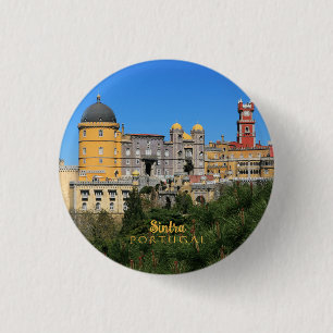 Fairytale Sintra Palace photo, in Portugal 1 Inch Round Button