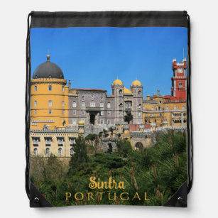 Fairytale Sintra Palace photo, in Portugal Drawstring Bag