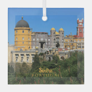 Fairytale Sintra Palace photo, in Portugal Glass Ornament