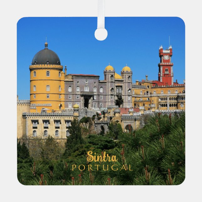 Fairytale Sintra Palace photo, in Portugal Metal Ornament (Front)