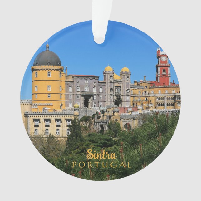 Fairytale Sintra Palace photo, in Portugal Ornament (Front)