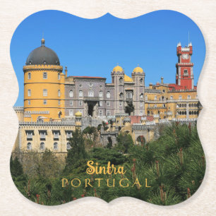 Fairytale Sintra Palace photo, in Portugal Paper Coaster