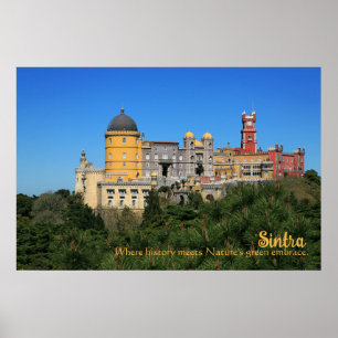 Fairytale Sintra Palace photo, in Portugal Poster