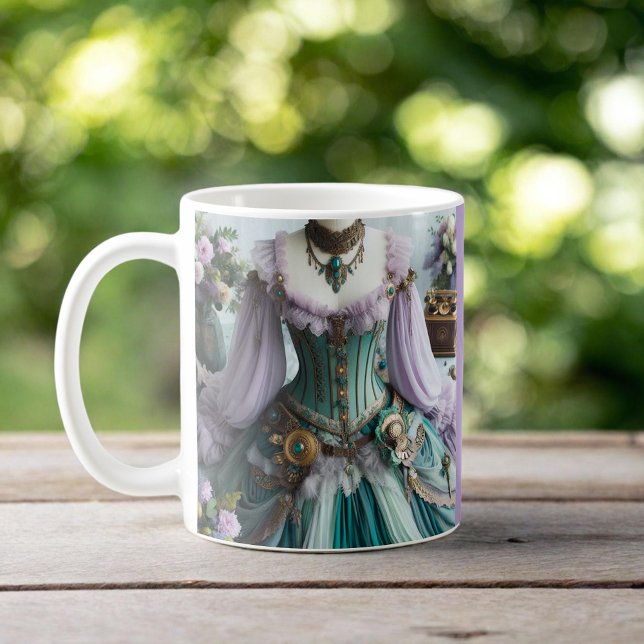 Fairytale Spring Pastel Floral Gown Coffee Mug (Creator Uploaded)