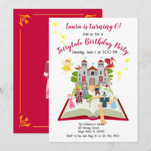 Fairytale Stories Girl Birthday Party Invitation
