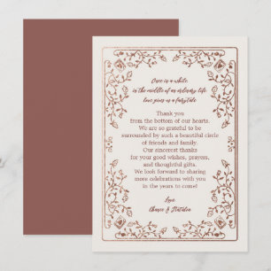 Fairytale Thank You Stationery - Wedding Note Card