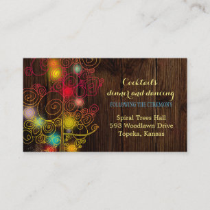 Fairytale Tree Wedding Reception Enclosure Card