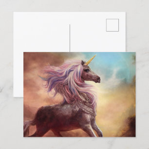 Fairytale unicorn postcard