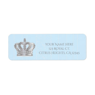 Fairytale Vintage Blue Royal Prince Address Label