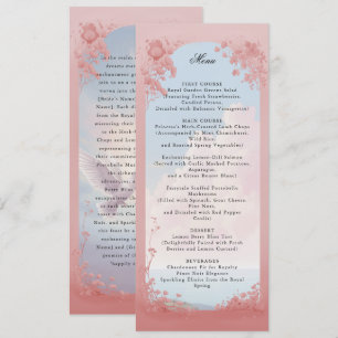 Fairytale wedding menu invitation