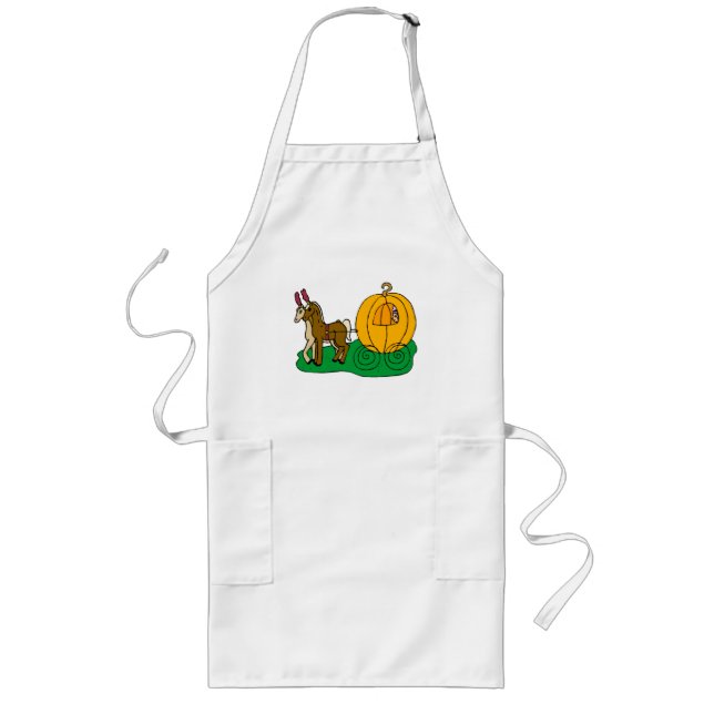 Fairytale Wedding Pumpkin Coach Long Apron (Front)
