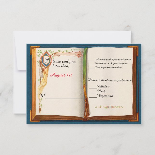 Fairytale Wedding Response Card (Front)