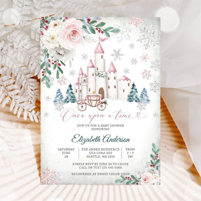 Fairytale Winter Baby Shower Invitation (Creator Uploaded)