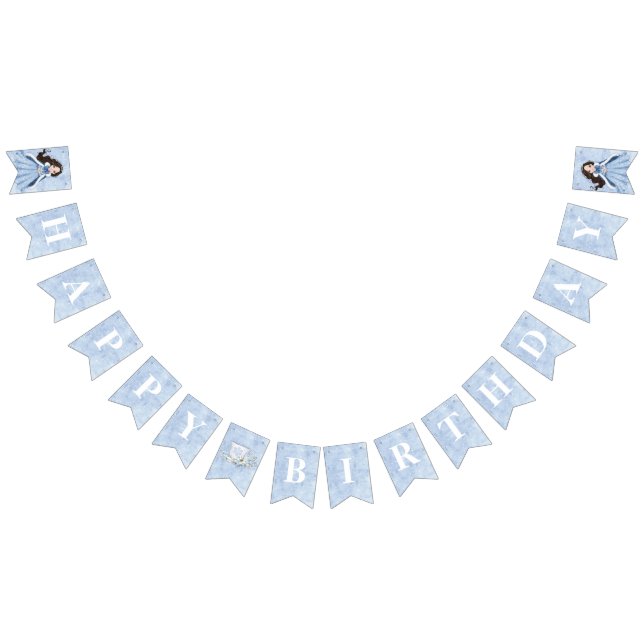 Fairytale Winter Snow Princess Birthday  Bunting Flags (All)