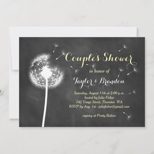 Fais un voeu ! Invitation Baby shower de Couple (Devant)