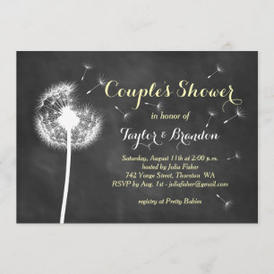 Fais un voeu ! Invitation Baby shower de Couple