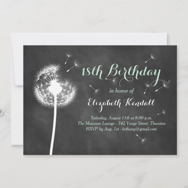 Fais un voeu ! Invitation d'anniversaire (ment) (Devant)