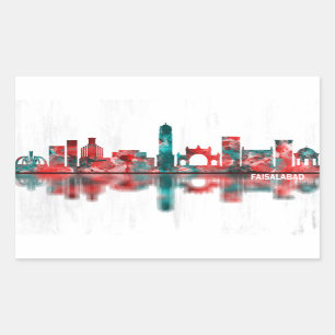 Faisalabad Pakistan Skyline Sticker