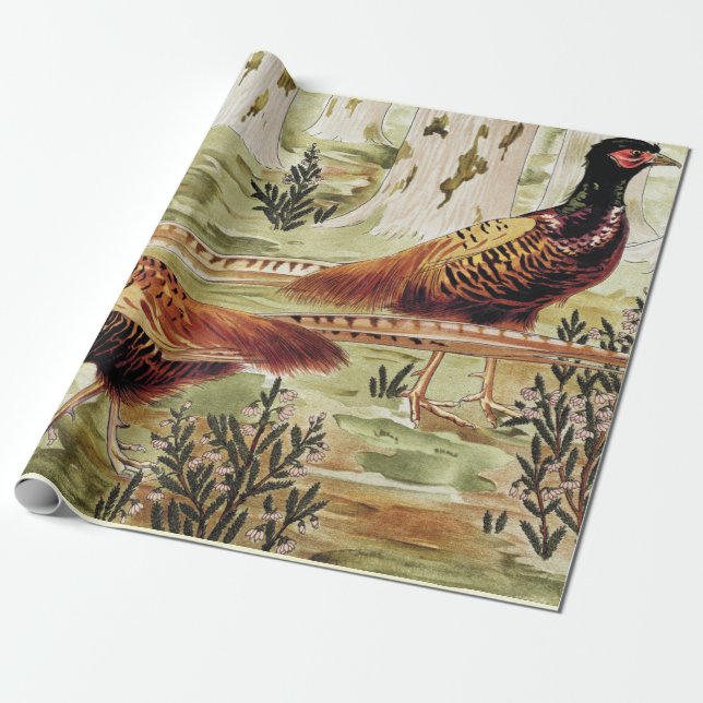 Faisans ordinaires by Maurice Pillard Verneuil Wrapping Paper (Unrolled)