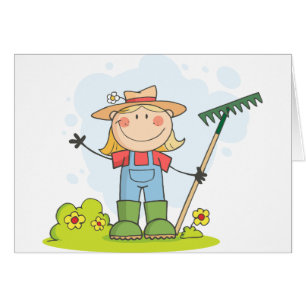 Faisant du jardinage ou fille de ferme