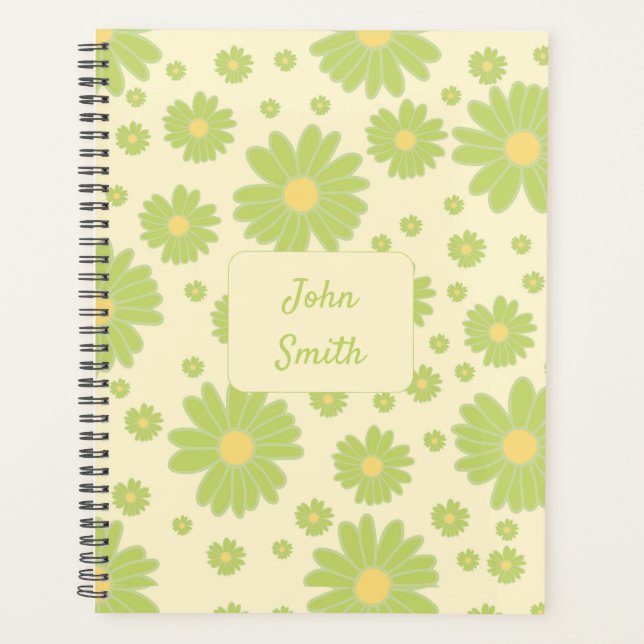 Faisceaux verts sur Jaune_ Floral Script (Devant)
