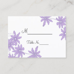 Faisceaux violets sur Cartes de Mariage blanc