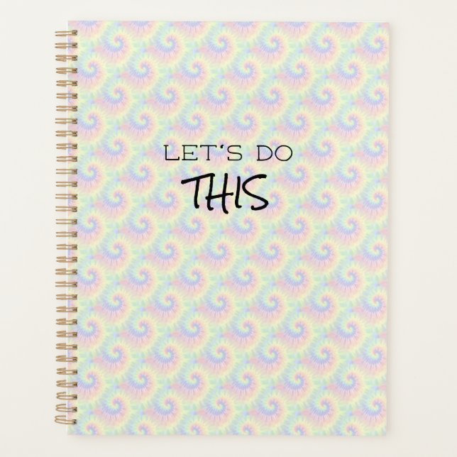 Faisons ce Pastel Tie Dye Motif Planner (Devant)
