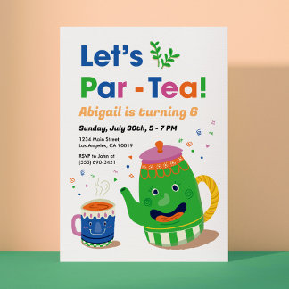Faisons du Par-Tea ! Invitation d'anniversaire